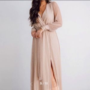 Baltic born maxi dress size medium Abigail sparkle champagne gown